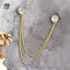 Chủ đề biển Trâm cài hình sao biển Conch Lapel Pin có dây chuyền sel Áo sơ mi thanh lịch Trâm cài cho bộ đồ dự tiệc Phụ kiện đám cưới EMKK