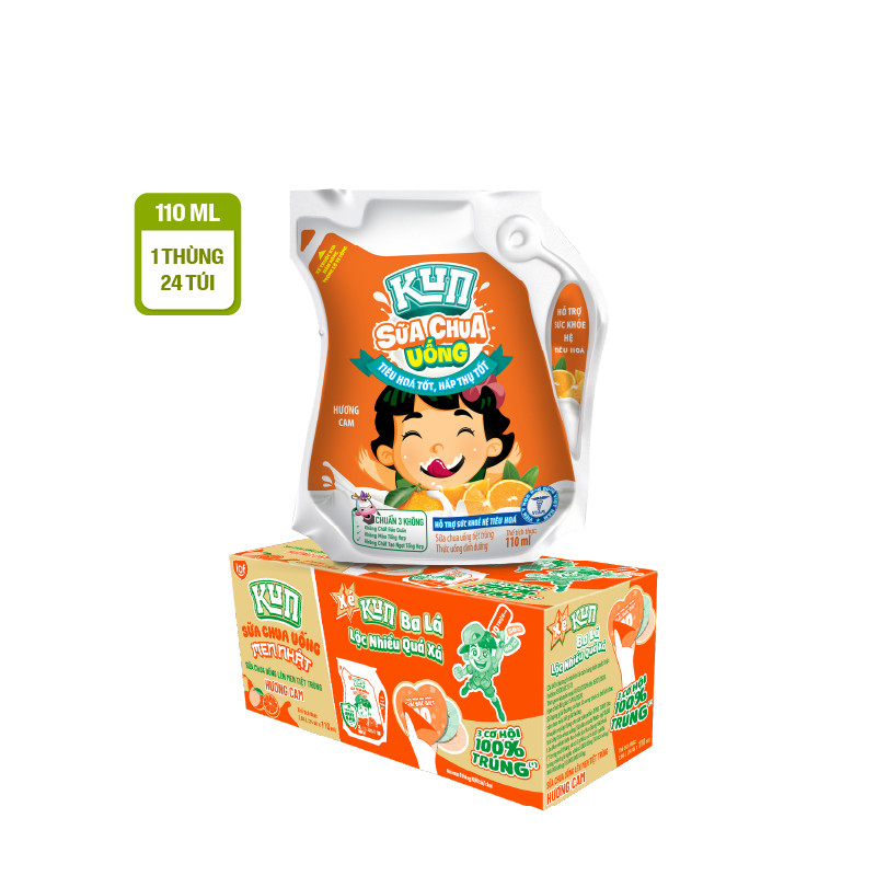 [Giá tốt trong Live] Đủ vị KUN túi 1 thùng 24 túi x 110ml