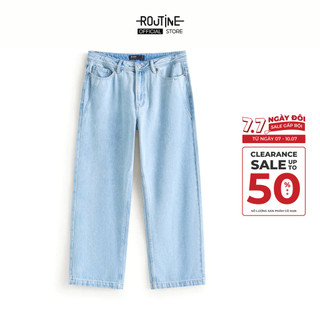 Quần Jeans Nam Thêu Nhỏ Form Straight - Routine 10F25DPA005