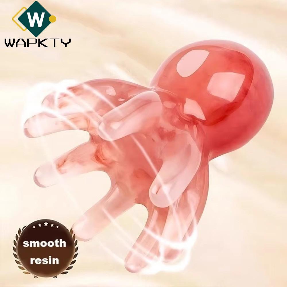 Máy Mát Xa Đầu WAPKTY, Lược Massage Bạch Tuộc 8 Răng Chống Mất, Đầu Di Động Kinh Tuyến Cạo Nhựa Da Đầu Dụng Cụ Mát Xa Hàn Quốc