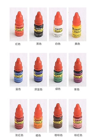 Lọ tẩy dùng vệ sinh con dấu trang trí - Lọ mực in con dấu nhiều màu