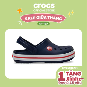 Giày Clog Trẻ Em Crocs Toddler Crocband - Navy/Red - 207005-485