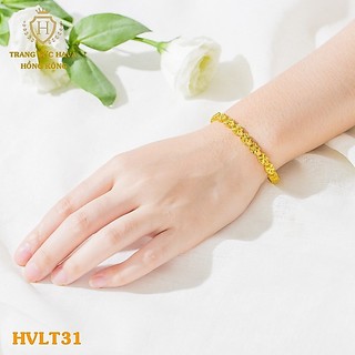 Lắc Tay, Vòng Tay Nữ Hoa Mai Xi Mạ Vàng Non Cao Cấp - Trang Sức Hava Hong Kong - HVLT31