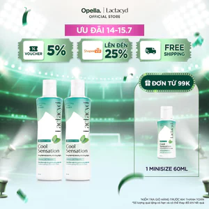 Bộ 2 Dung Dịch Vệ Sinh Phụ Nữ Lactacyd Cool Sensation 250ml Mát Lạnh & Sạch Thoáng Dài Lâu