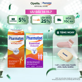 Bộ 2 Lọ Thực Phẩm Bảo Vệ Sức Khỏe Pharmaton Vitality + Essential 30 Viên/Lọ