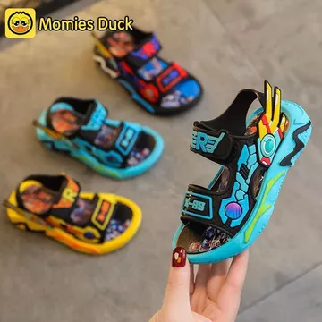 | women's sandals | sandals for girls ❤2023 Phong Cách Mới Giày Sandal Trẻ Em Bé Trai Phiên Bản Hàn Quốc Đế Mềm Siêu Đẹp Trai Mecha Hoạt Hình Mặc Bên Ngoài Giày Bé Trai Đi Học♥