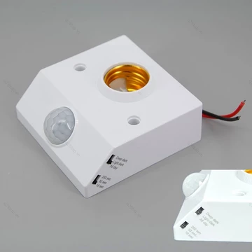 AC 110-240V LED E27 Đế Giá Đỡ Đèn Hồng Ngoại Tự Động Cảm Biến Hồng Ngoại IR Bóng Đèn LED Phát Hiện Chuyển Động PIR Ổ Cắm Đèn Tường VN28B