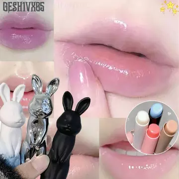 GESH1VX65 Son dưỡng môi hoa hồng đen, Son bóng môi đổi màu thạch thỏ, Dưỡng ẩm chống nứt nẻ lâu trôi Lip Tint Lip Makeup