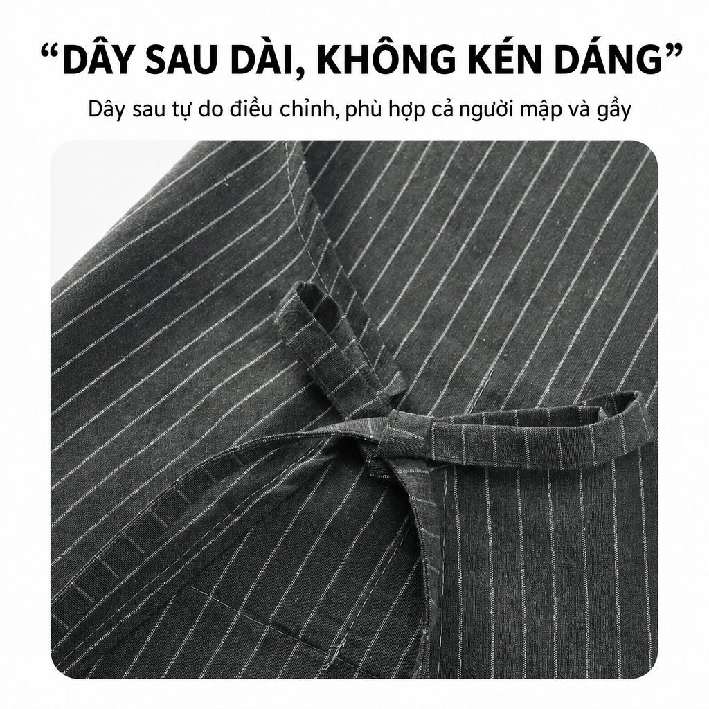 Tạp dề cotton phong cách Nhật Bản, chống vết bẩn và thoáng khí, unisex, thích hợp để nấu ăn tại nhà và làm việc tại nhà hàng. | BigBuy360 - bigbuy360.vn