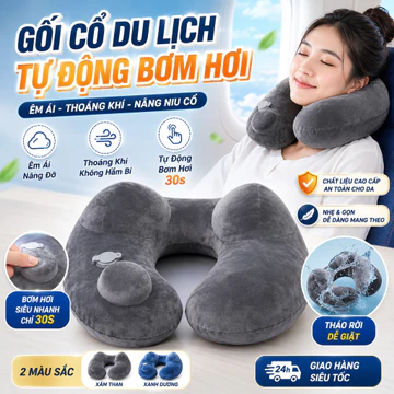 🔥Giá sốc🔥Tự Động Bơm Hơi/Có Thể Tháo Giặt🌿Gối Cổ Du Lịch Xách Tay/Gối Tự Bơm Hơi Thông Minh/Gối Ô Tô Đa Năng Gối Cổ Du Lịch Chữ U/Gối Ô Tô Chỉnh Tư Thế/Gối Hỗ Trợ Cổ Cao Cấp/Gối Cổ Chống Mỏi Cơ/Gối Ph