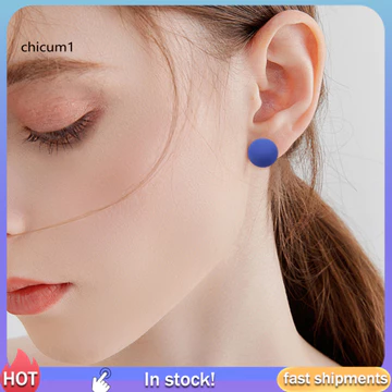 Chicu| Bông tai phong cách tối giản Bông tai hạt bóng nhẹ Bộ bông tai 3 đôi dành cho nữ – Thiết kế hạt bóng thanh lịch tối giản Mặc nhẹ cho Đông Nam