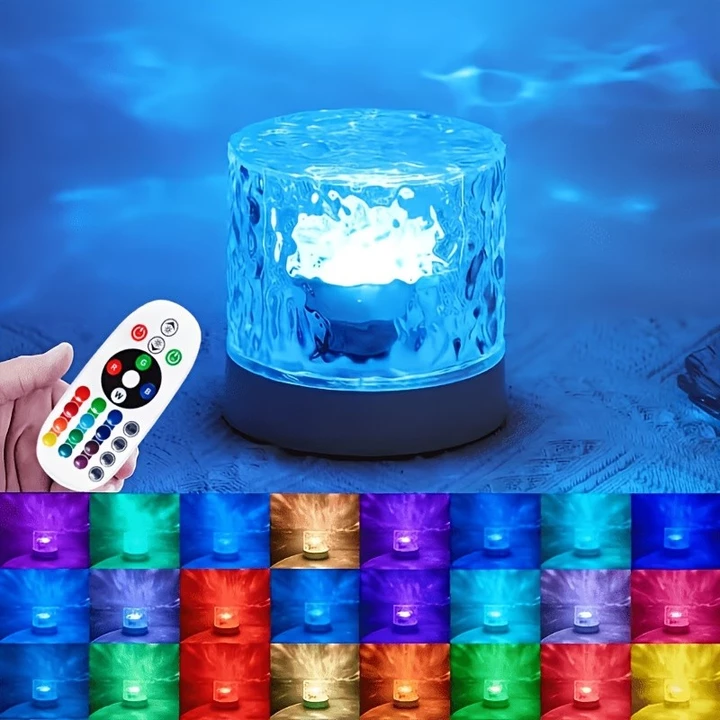 Đèn ngủ không khí LED|Đèn chiếu Một gói, Đèn trang trí phòng điều khiển từ xa (không có pin)|Đèn ngủ RGB16 màu|Thích hợp cho đèn trang trí phòng|Đèn ngủ bầu không khí năng động|Đèn chiếu|Quà tặng ngày