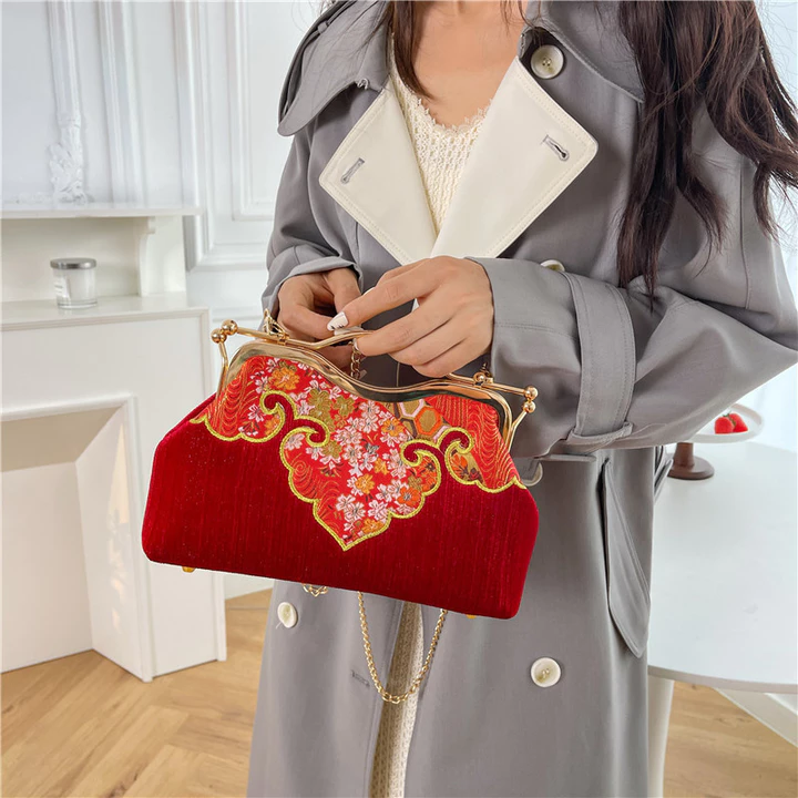 Túi xách nữ phong cách Trung Quốc Túi đeo chéo Sườn xám Túi sàn catwalk Túi ăn tối Túi xách nữ phong cách Trung Quốc Túi xách Túi vàng Túi đeo vai Túi đeo chéo – 6