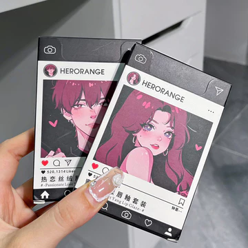Ngày Bề Mặt Bán Chạy Son Bóng Bùn Bộ Matte herorange Minh Họa Series Gương Đỏ Môi Bộ Hộp Quà Tặng Năm Môi Glaze Miệng