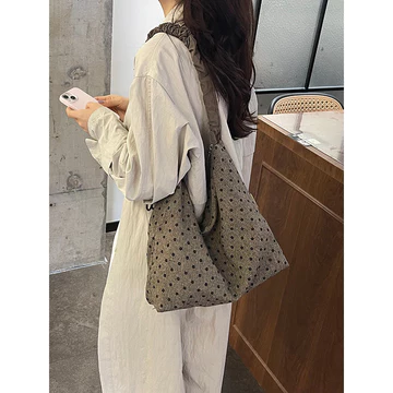 Women's Korean-Style Canvas Underarm Bag – for Work