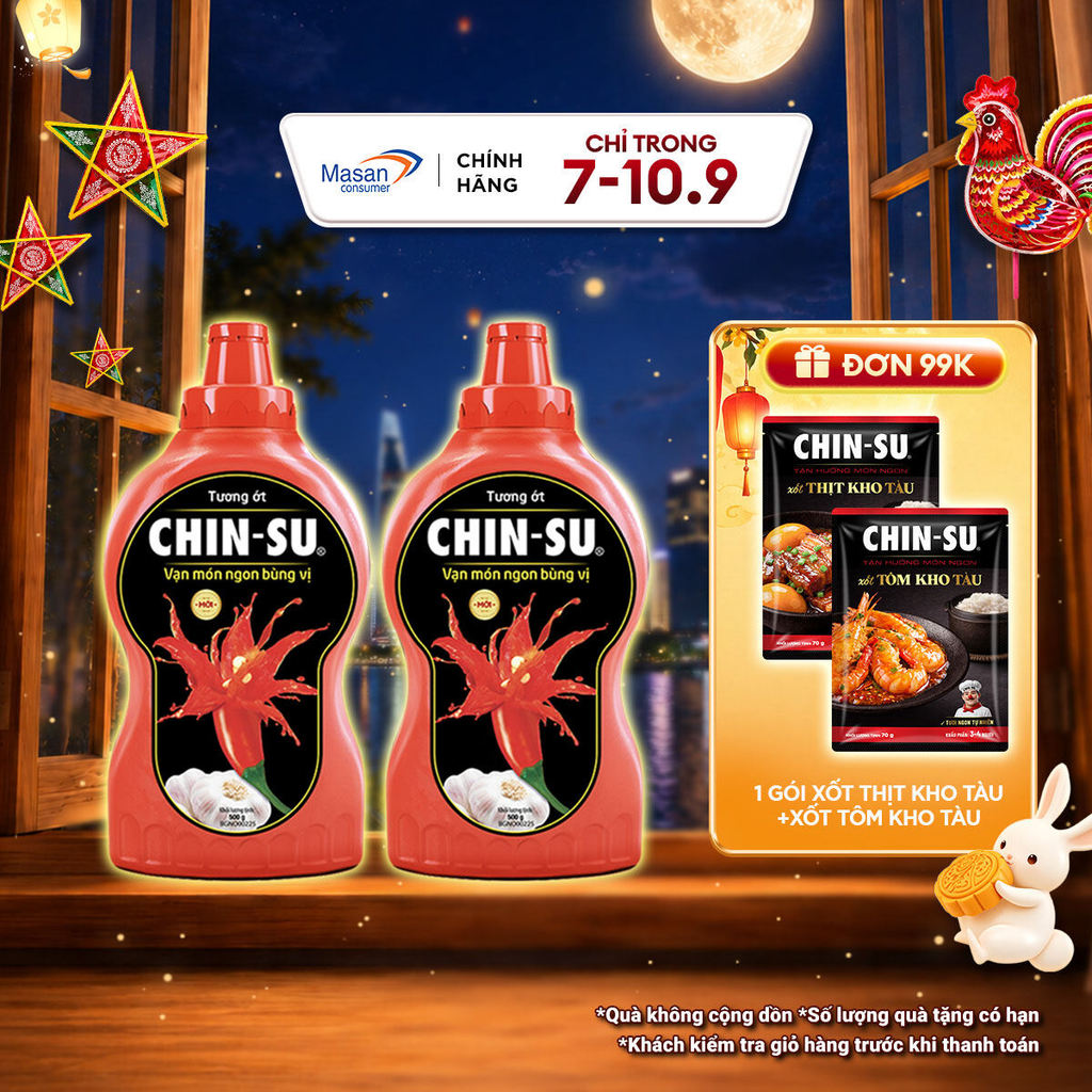 Combo 2 Tương Ớt CHIN-SU 500G (Bao bì có thể thay đổi theo đợt nhập hàng)