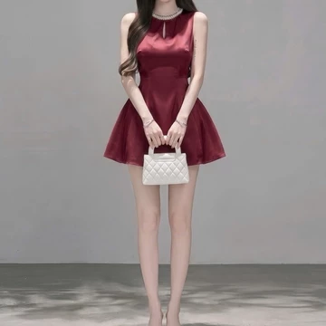 BEN FASHION - ĐẦM PHI LỤA CỔ ĐÍNH ĐÁ, ĐẦM NGẮN CHỮ A, ĐẦM LỤA ĐI TIỆC, ĐẦM LỤA ĐI CHƠI, ĐẦM DỰ TIỆC