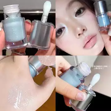 Juice Jelly Lip Gloss ~ Shining Crystal Transparent Lip Jelly Gương dưỡng ẩm Lip Glaze Lip Oil Giả-Face Giá cả phải chăng Học sinh