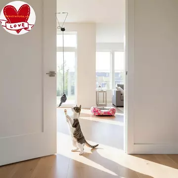 TRWITU Cửa Treo Đồ Chơi Mèo Tuyệt Vời Cho Chủ Sở Hữu Absence Giảm Căng Thẳng Mèo Con Chơi Đồ Chơi Bền Đẹp Cho Mèo Trong Nhà Thời Gian Chơi Tại Nhà VN
