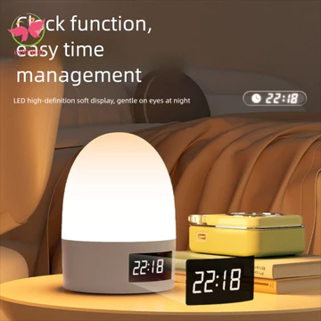 Đèn ngủ cảm ứng OPTIMAL LIMIT, Chức năng hẹn giờ Đèn ngủ phòng ngủ 3 màu, Đèn khí quyển với đồng hồ kỹ thuật số Đèn ngủ có thể điều chỉnh độ sáng đơn giản Đèn ngủ mẫu giáo