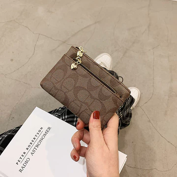 ví nữ mini ví nữ ngắn Mới Đơn Giản Ví Nữ Dây Kéo Mini Ví Đựng Tiền Xu Thiết Kế Niche Ví Di Động Đa Năng Ví Ngắn