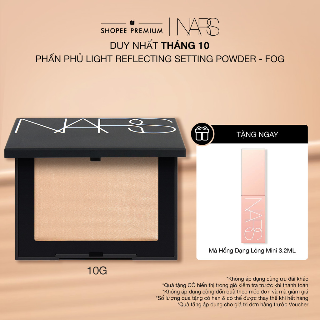 Phấn phủ cố định lớp nền NARS Light Reflecting Setting Powder 10g - Fog