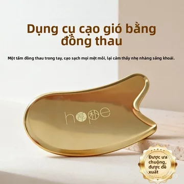 Bảng cạo gió đồng thau đặc thủ công, dụng cụ cạo gió thông kinh lạc khí huyết lưu thông bền đẹp