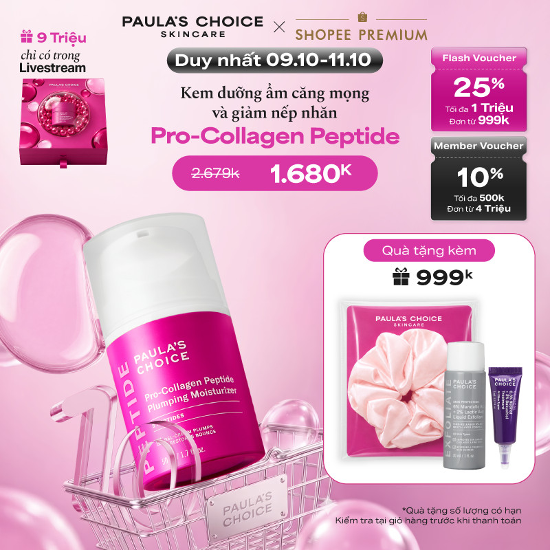 Kem dưỡng ẩm căng mọng và giảm nếp nhăn Paula's Choice Pro-Collagen Peptide Plumping Moisturizer 50ml 1510