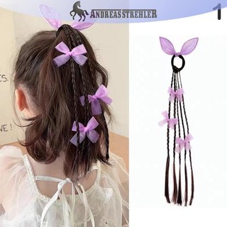 Onetimingfine Trẻ Em Nơ Tai Tóc Giả Đuôi Ngựa Bẩn Bím Tóc Đuôi Ngựa Vòng Bím Tóc Ponytai Trẻ Em Nhiều Màu Sắc Tóc VN