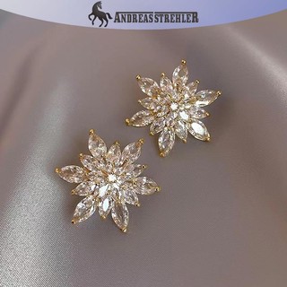Onetimingfine Pha Lê Bông Tuyết Bông Tai Thời Trang Sáng Bóng Zircon Bông Tai Hoa Dành Cho Nữ Tính Khí Thanh Lịch Tiệc Cưới Trang Sức Quà Tặng VN