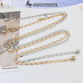 Onetimingfine Dây Thắt Lưng Cho Nữ Móc Kim Loại Có Thể Điều Chỉnh Dây Thắt Lưng Thời Trang Nữ Đa Năng Trang Trí Đầm Bikini Bụng Dây Xích Trang Sức Cơ Thể Dây Xích Cá Tính Thắt Lưng