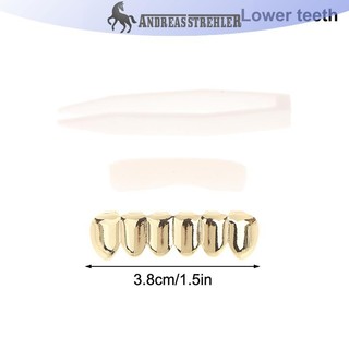 Onetimingfine Răng Grillz kim loại vàng bạc tháo rời, phong cách hip hop punk, trang sức nha khoa cho cosplay, tiệc