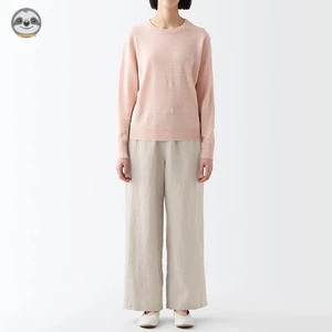 Quần Crop Vải Lanh Nữ Phong Cách Nhật Bản Muji