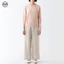 Quần Crop Vải Lanh Nữ Phong Cách Nhật Bản Muji
