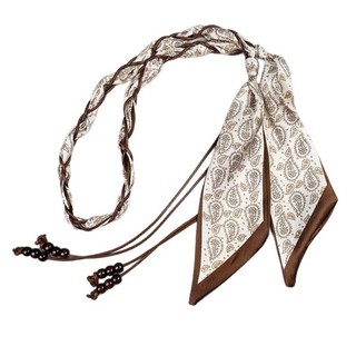 Thắt lưng boho hạt gỗ cho bé gái, dây cotton dệt tay