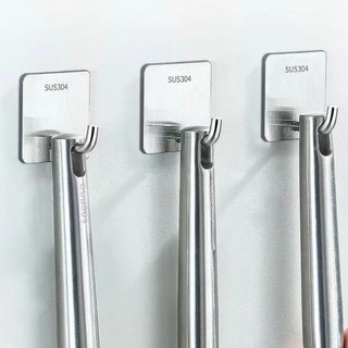 JKDESIGN 2 / 10 Chiếc Móc Dính, Treo Lưu Trữ Chống Thấm Nước Móc Thép Không Gỉ, Chịu Lực Chống Rỉ Móc Treo Tường Sử Dụng Gia Đình