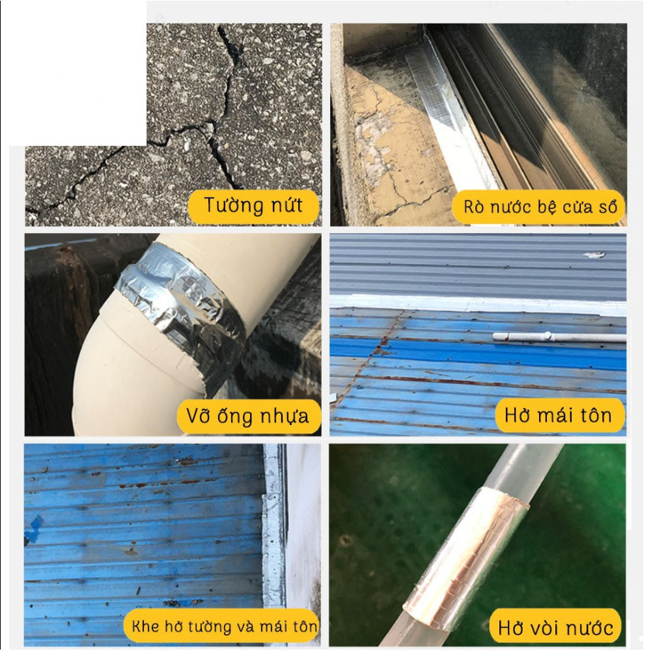 Băng Keo Chống Thấm Nhật Bản Siêu Dính Chống Thấm Dột Dán Mai Tôn, Vết Lỗ Thủng
