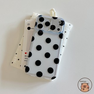 For Nothing Phone 3 3A Pro 2 2A Plus 1 CMF 1 5G 4G Vỏ Điện Thoại Phong Cách Hàn Quốc Đơn Giản Chấm Bi Màu Đen Trong Suốt Vỏ Mềm Trong Suốt