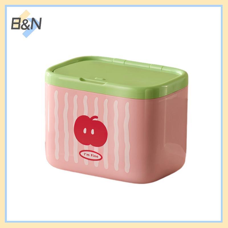 Hộp đựng bông Qtip B & N có nắp, tổ chức lưu trữ phòng tắm, đựng trang điểm