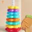 1 Bộ Đồ Chơi Xếp Chồng Xoay Tháp Cầu Vồng Montessori Trẻ Em Phát Triển Kỹ Năng Vận Động Xếp Chồng Đồ Chơi Trò Chơi Quà Tặng Giáo Dục Mới