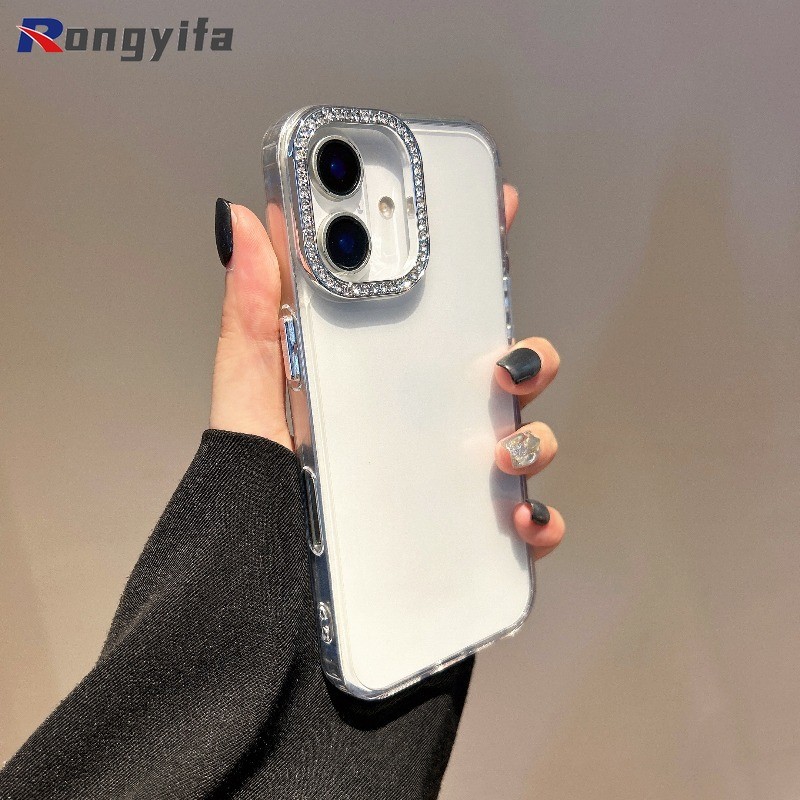 Khung Kim Cương Giả Trong Suốt Cho Xiaomi 17 15T 15 14T 14 Civi 13T 13 12T 12 12X 12S 11T Mi 11 10i 10T Civi 5 4 3 2 Pro Max Ultra Lite Bảo Vệ Ống Kính Ốp lưng Mềm