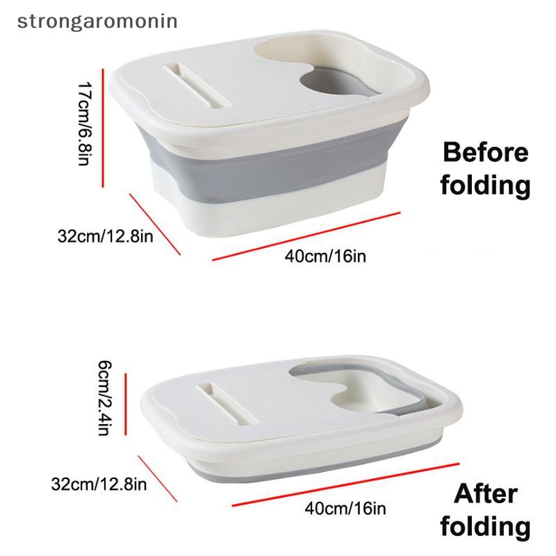 ST Có Thể Gập Lại Footbath Xô Xô Ngâm Chậu Gấp Spa Bồn Tắm Chân Xô Hộ Gia Đình Xông Hơi Bồn Tắm Làm Móng Chân Bồn Tắm ST