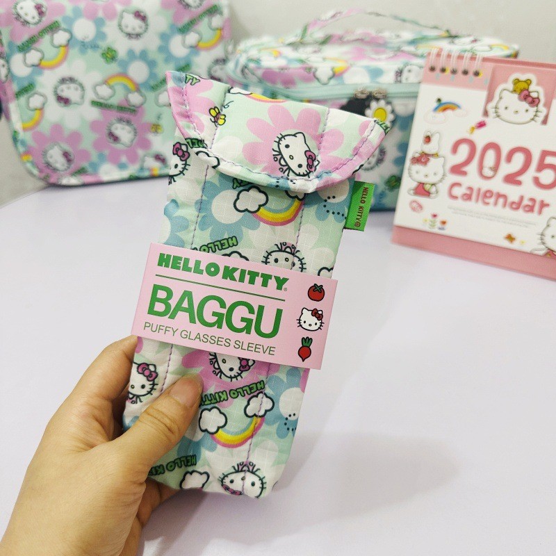 Hộp đựng kính râm từ tính lót sang trọng Hello Kitty - Túi đựng bảo vệ dễ thương cho kính & kính chống nắng