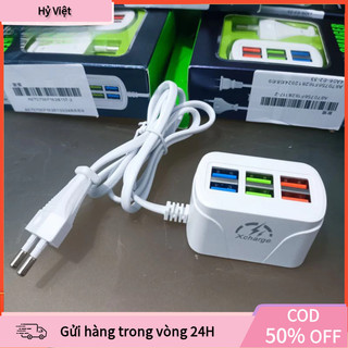 Củ Sạc Nhanh 6 Cổng USB A53 Cốc Sạc Đa Năng Chống Cháy Nổ Kèm Dây Nối Dài Loại Phích Cắm Phích Cắm EU, Phổ Biến Và Phù H