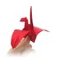 Cần cẩu giấy ảo thuật ZENZON, Cận cảnh ảo ảnh sân khấu Origami Crane Magic, Hiệu suất sân khấu Phụ kiện Gimmick Vải trắng đỏ Đạo cụ cần cẩu Đồ chơi trẻ em