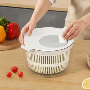 Salad Spinner Hướng dẫn sử dụng Salad Spinner với máy lọc Máy sấy rau củ Máy giặt rau diếp đa năng Dễ dàng làm sạch để chuẩn bị bữa ăn, Rv