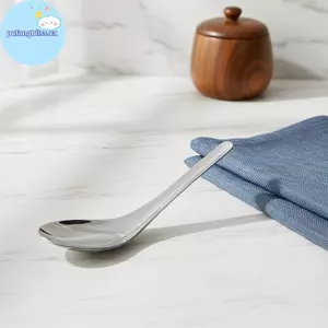 Pufangbliss 2 Chiếc Thìa Đáy Bằng Thép Không Gỉ Tay Cầm Dài Thiết Kế Tiện Dụng forfort Nấu Ăn Sử Dụng VN