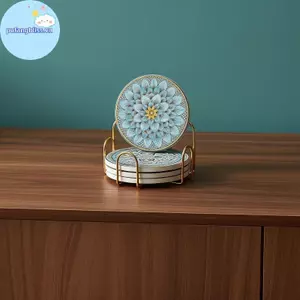 Pufangbliss Thảm cách nhiệt bằng gốm sứ Retro Trung Quốc Tấm lót chống bỏng để trang trí bàn ăn VN