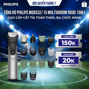 Tông đơ Philips MG9532/15 Multigroom 9000 15in1 cao cấp cắt tỉa toàn thân, đa chức năng
