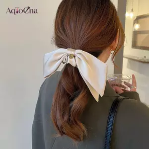 AqToCna Thời Trang Cao Cấp Cảm Giác Màu Nơ Tóc Dành Cho Nữ Cô Gái Ngọt Ngào Đa Năng Ruy Băng Nơ Tóc Dây Phụ Kiện Tóc Quà Tặng AqToCna
